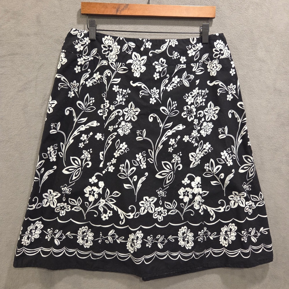 Floral A-Line Skirt Women's Size 14 Cottagecore‎ Office Modest Dainty Feminine